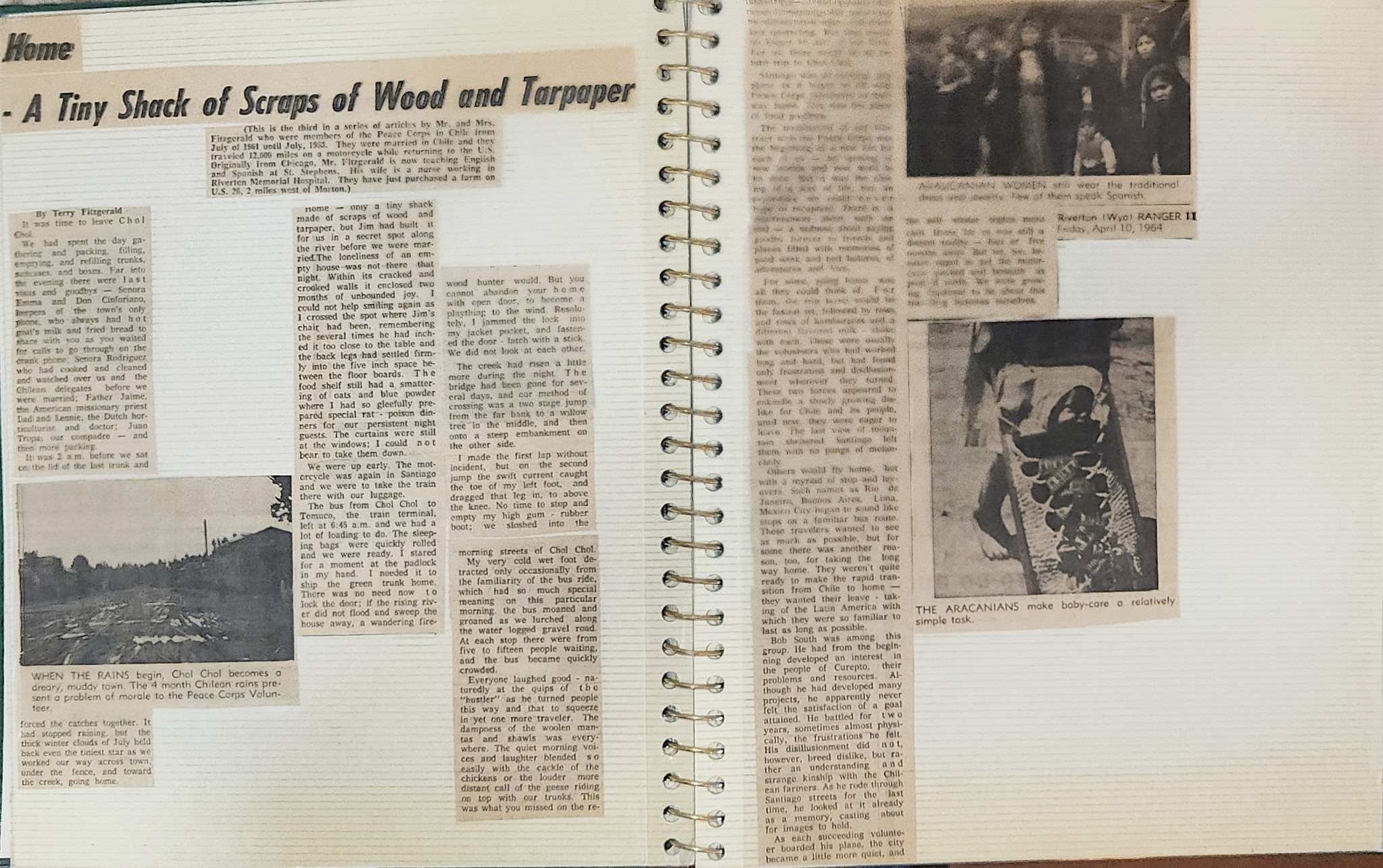 Terry's account of leaving their beloved tar paper shack by the river in Chol Chol, saying goodbye to friends, and beginning their journey north